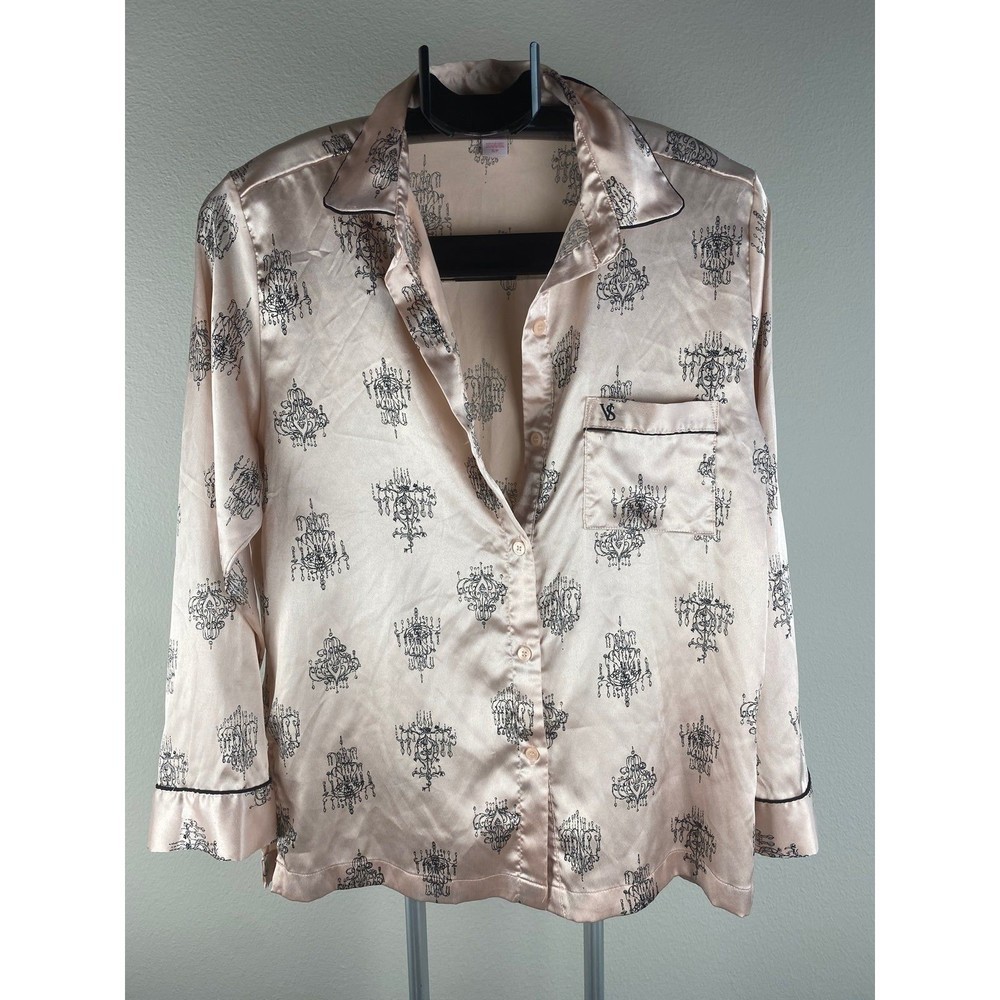 Victorias Secret Satin PJ Long Sleeve Top